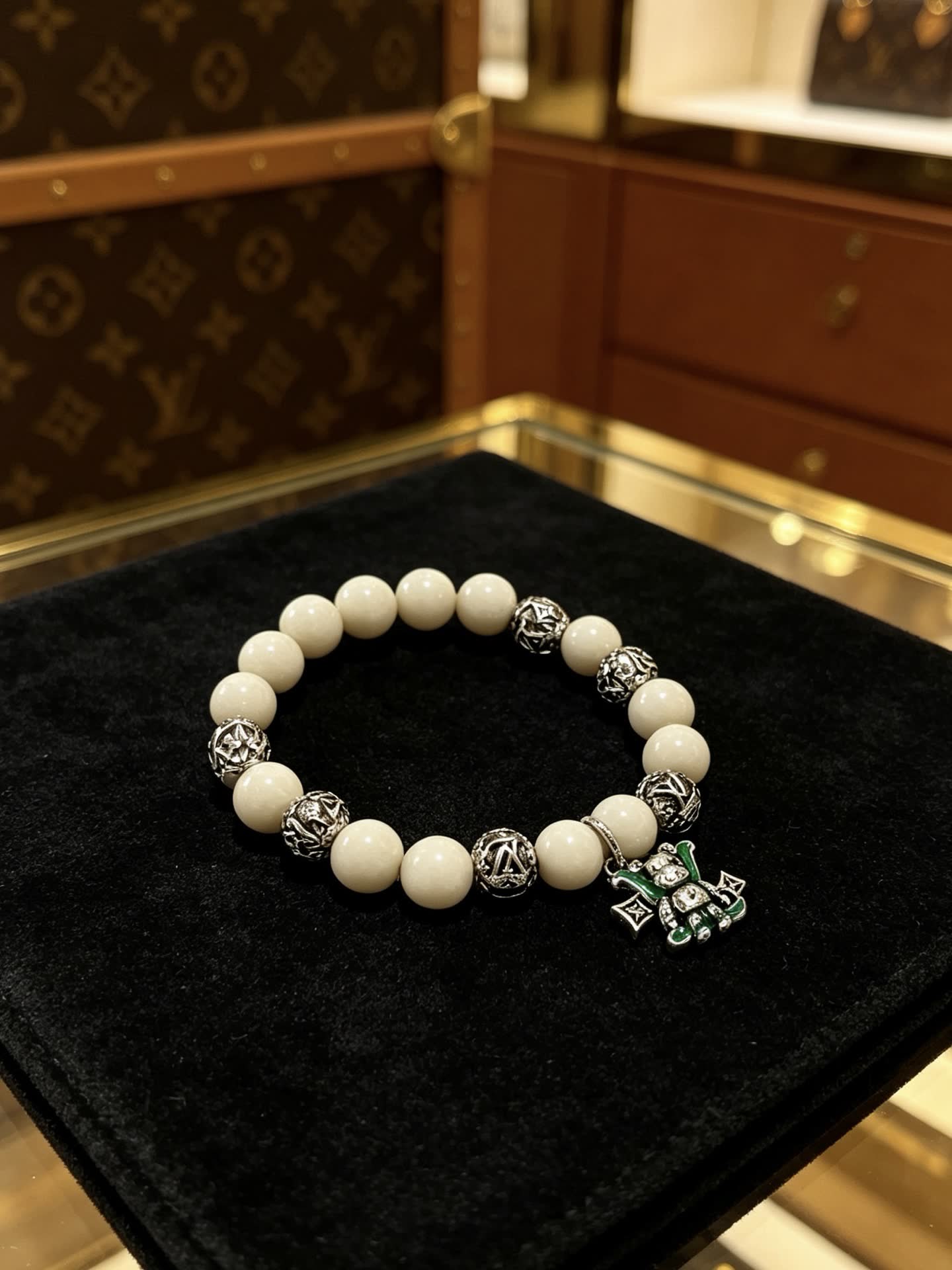Louis Vuitton Beaded Bracelet with Charm